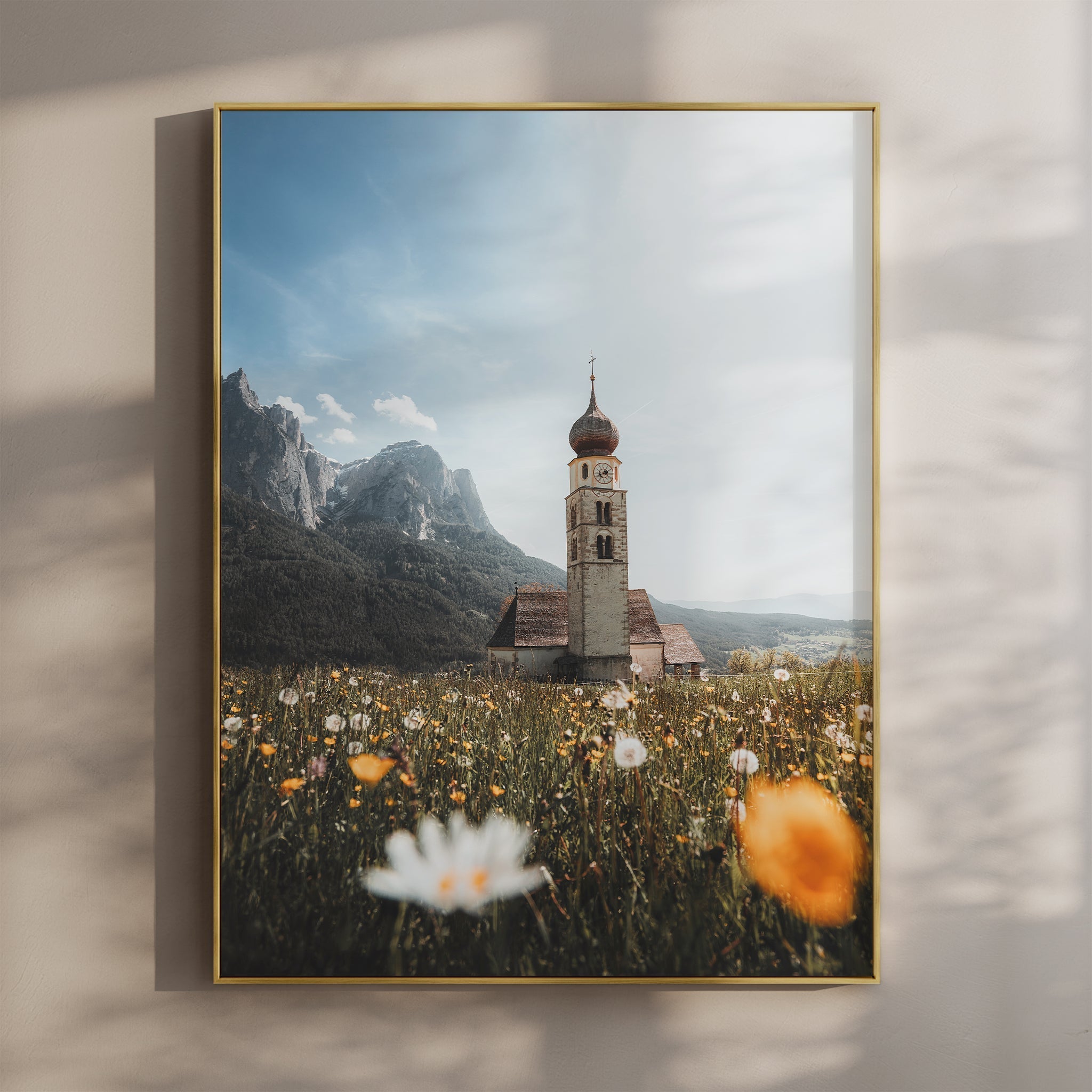 San Valentino Church – Dolomites Wall Art Photography Print