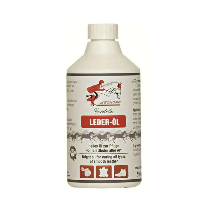 Schopf Riders Cordoba Leder-Öl 500 ml – Helles Pflegeöl für Glattleder und Lederwaren zur optimalen Pflege