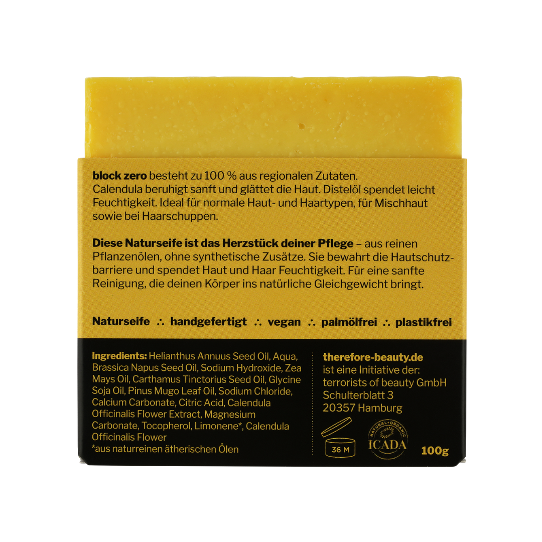 Bio Naturseife Block Zero Für Alle Haut Und Haartypen Ideal Für Einsteiger Regionale Zutaten Gesicht Körper Haare
