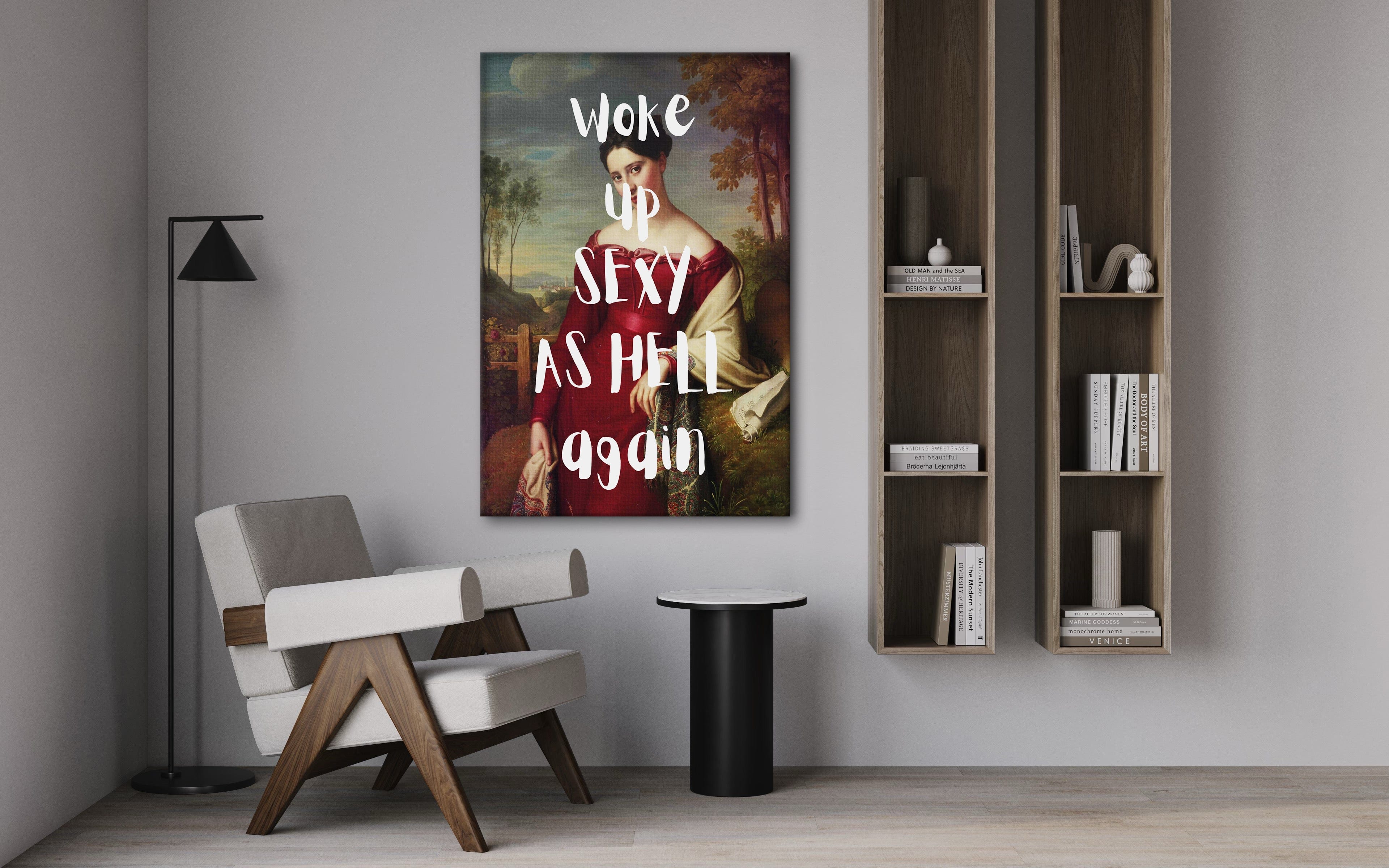 Sexy as hell - Leinwandbild Quotes by SimpleCanvas