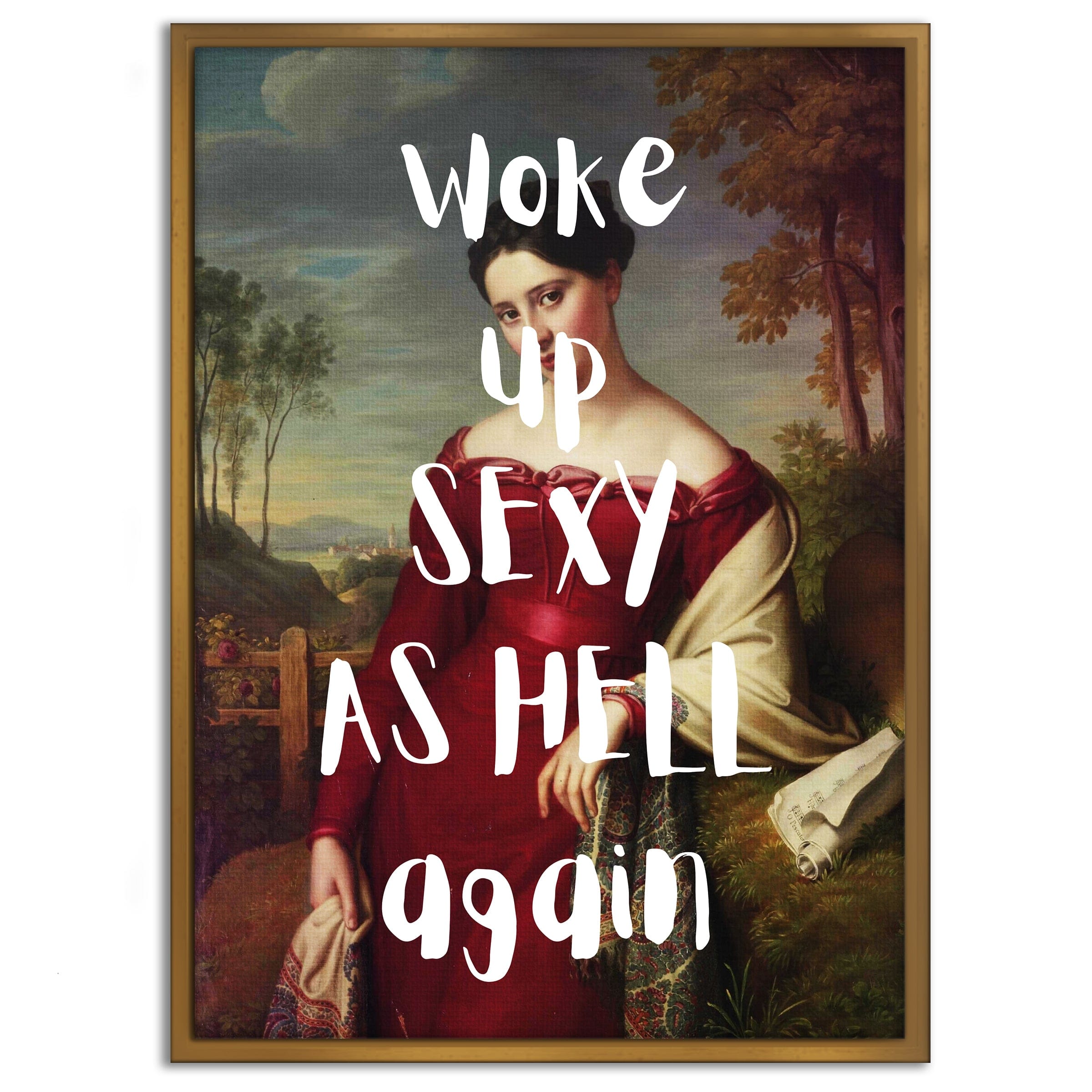 Sexy as hell - Leinwandbild Quotes by SimpleCanvas