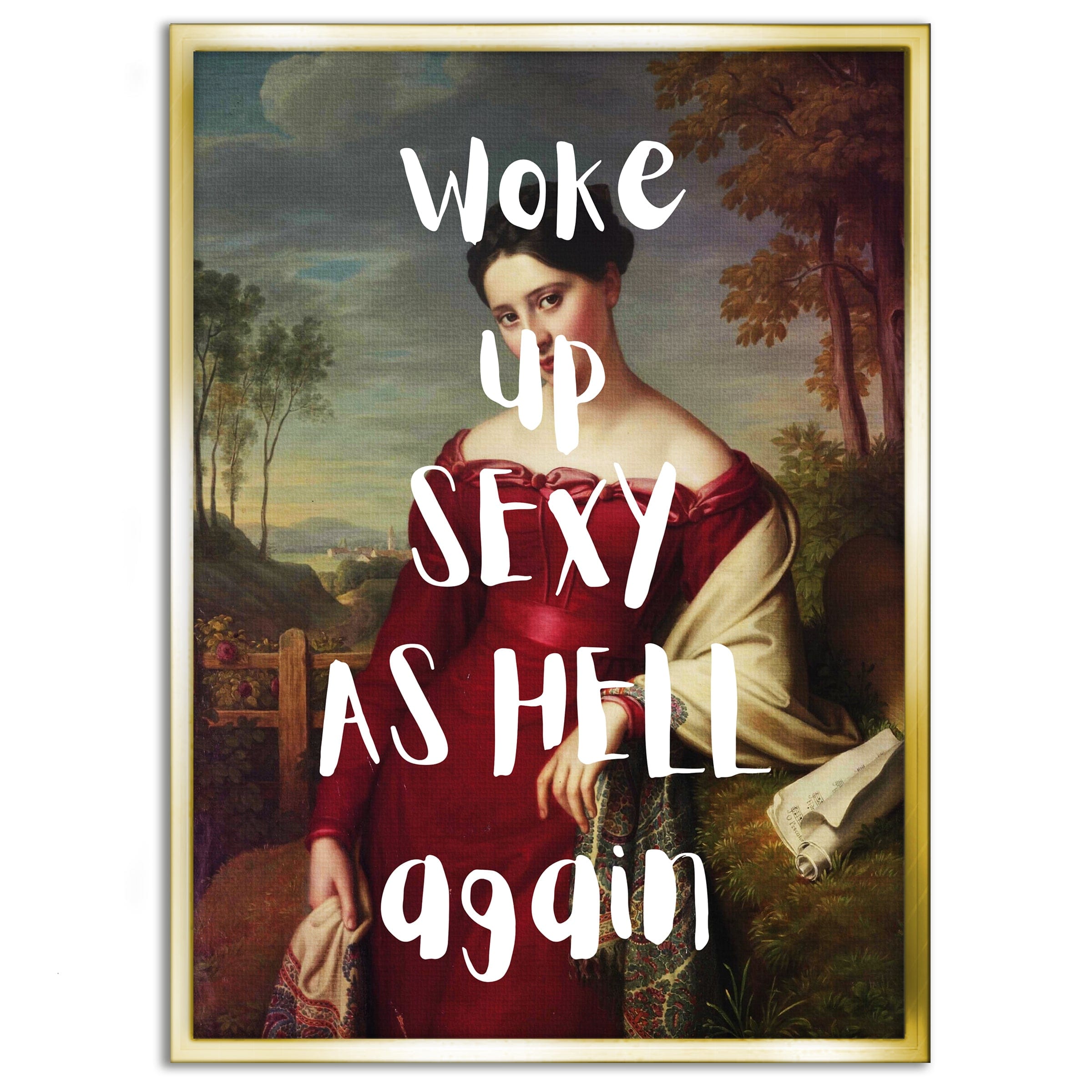 Sexy as hell - Leinwandbild Quotes by SimpleCanvas