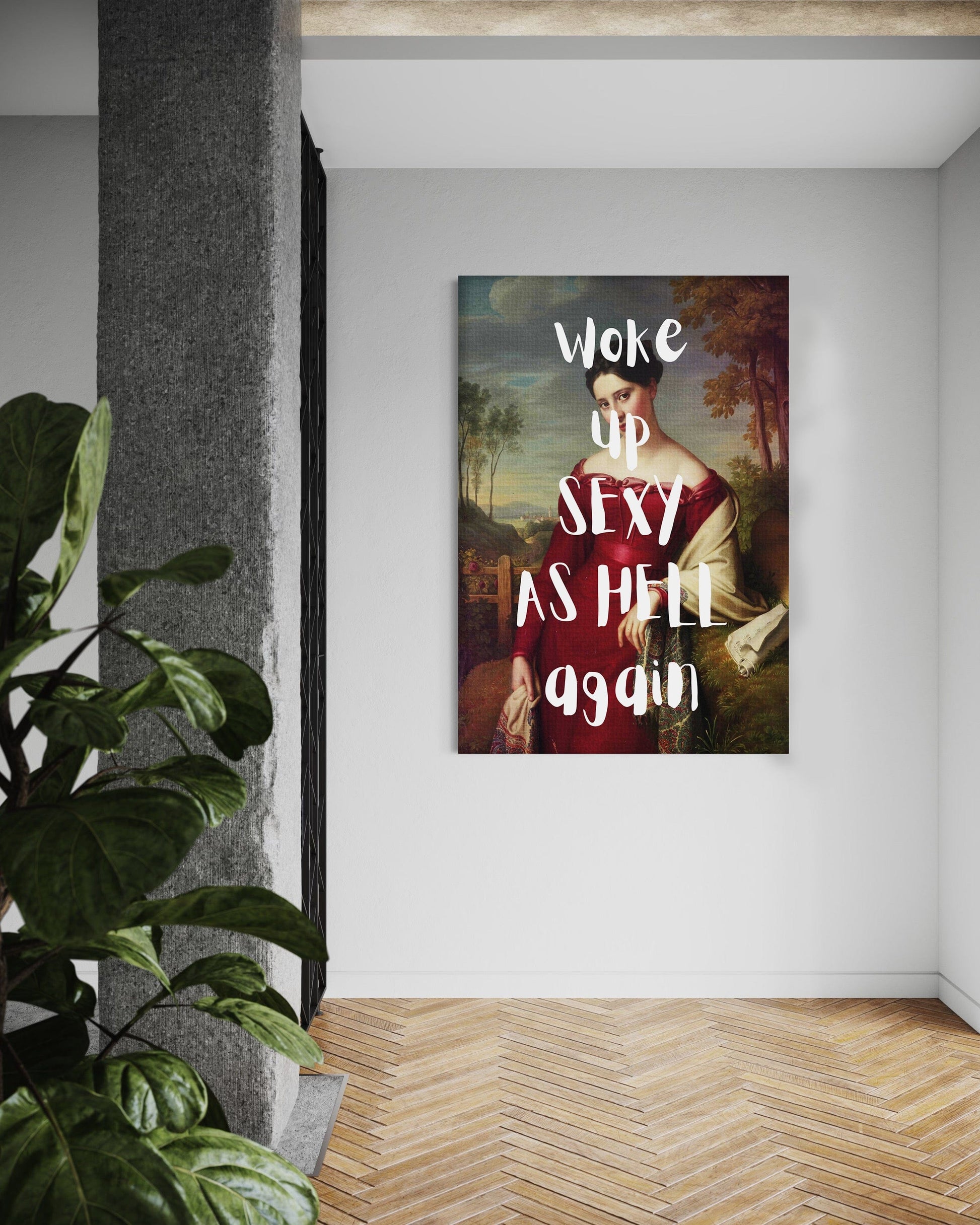 Sexy as hell - Leinwandbild Quotes by SimpleCanvas