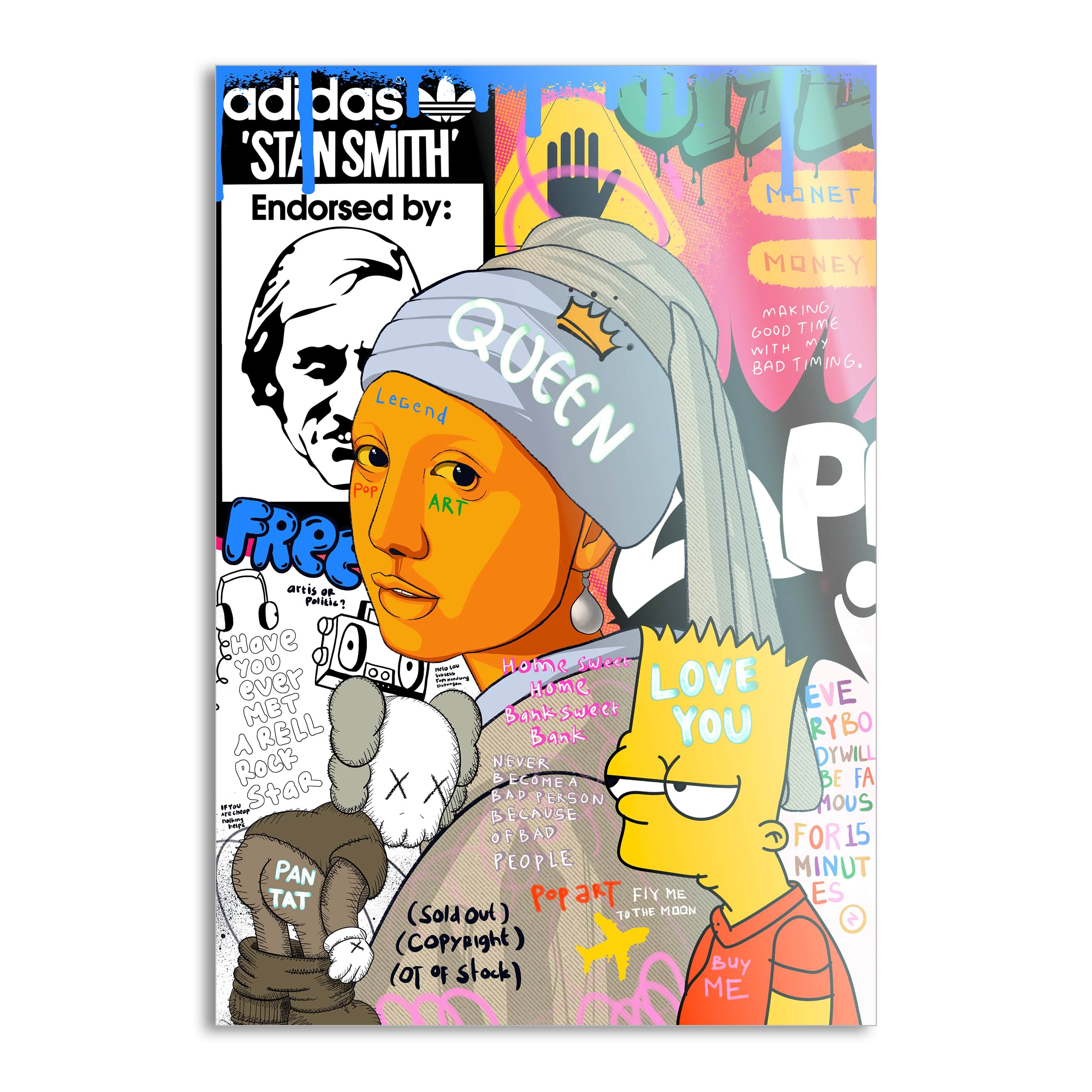 Showtime Pearl - Leinwandbild Pop Art