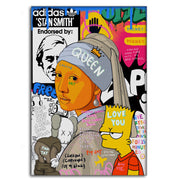 Showtime Pearl - Leinwandbild Pop Art