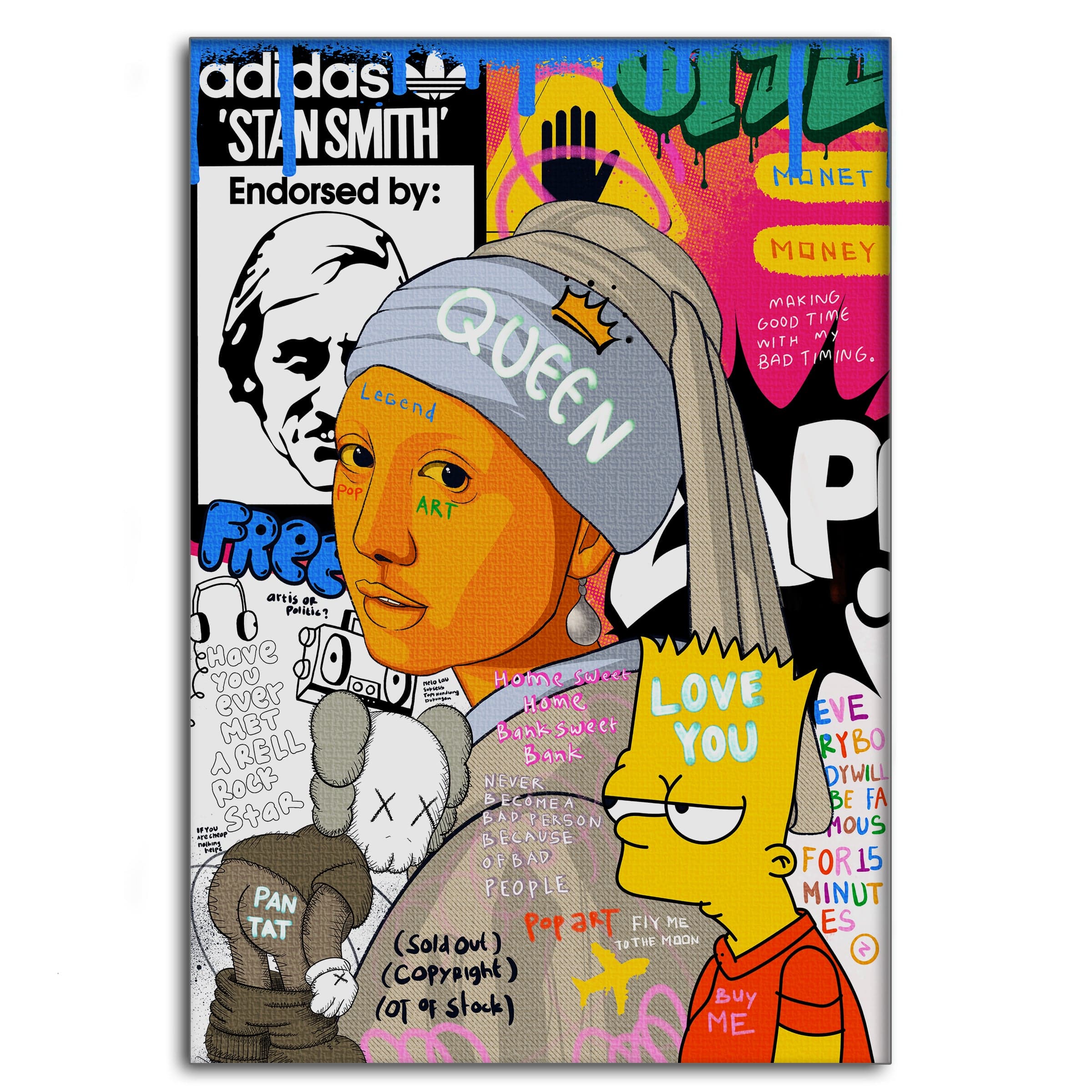 Showtime Pearl - Leinwandbild Pop Art