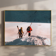 Skiers on the Midi Arête - Chamonix Wall Art Print | Adventure Photography