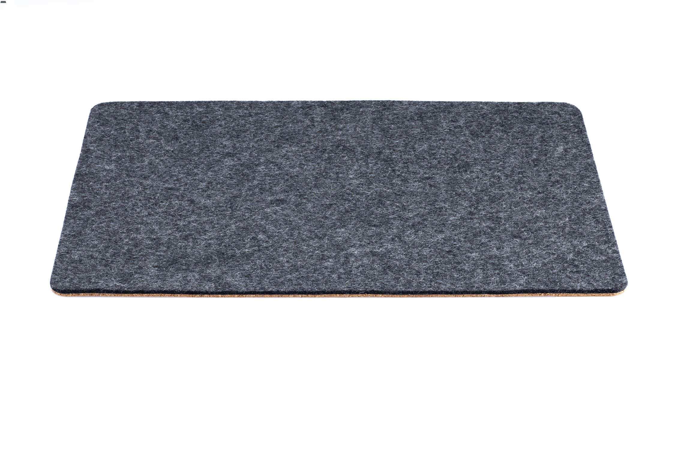 Unterlage für MacBooks aus Filz und Kork | 26 x 38 cm | anthrazit