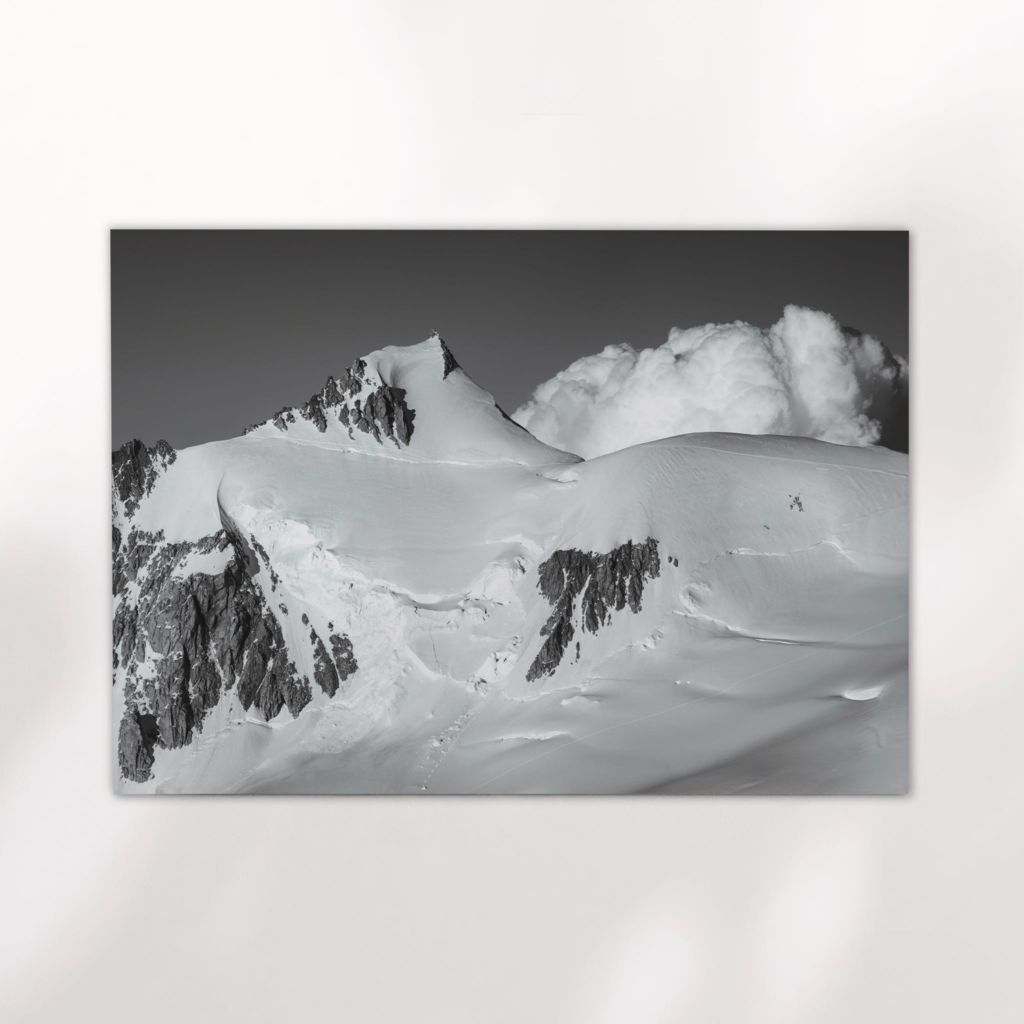 Mont Maudit Black and White Wall Art – Alpine Photography Print from Chamonix