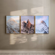 Aiguille du Midi - Les Drus - Aiguille du Chardonnet at Sunset