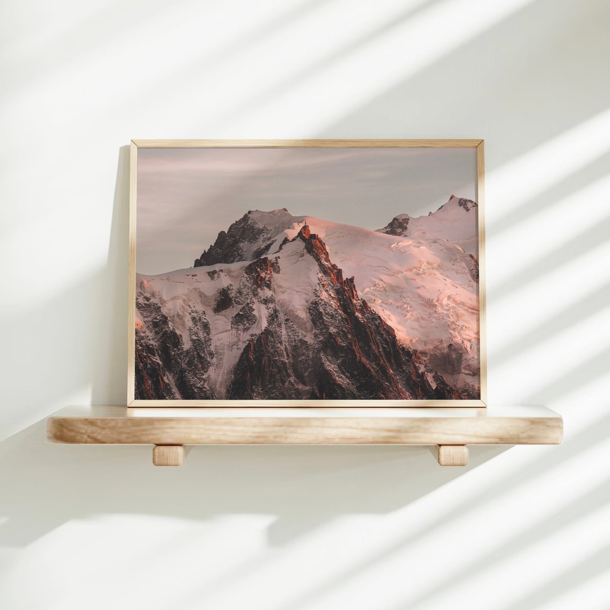 Aiguille du Midi Sunset Mountain Wall Art - Chamonix Prints