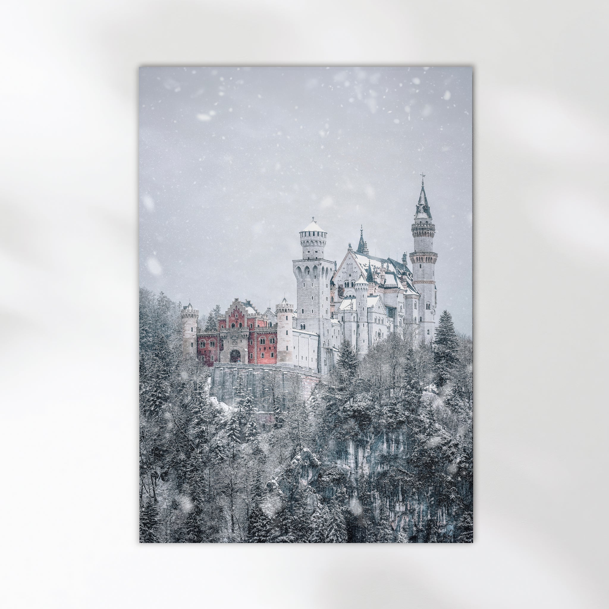 Neuschwanstein Castle in Snow – Bavaria Wall Art Print