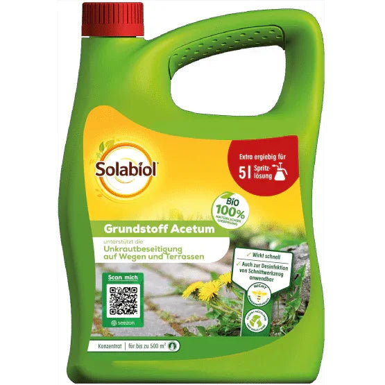 Solabiol Grundstoff Acetum zur unkrautbeseitigung auf Wegen Terrassen Einfahrten 3 L - Japankoi.net