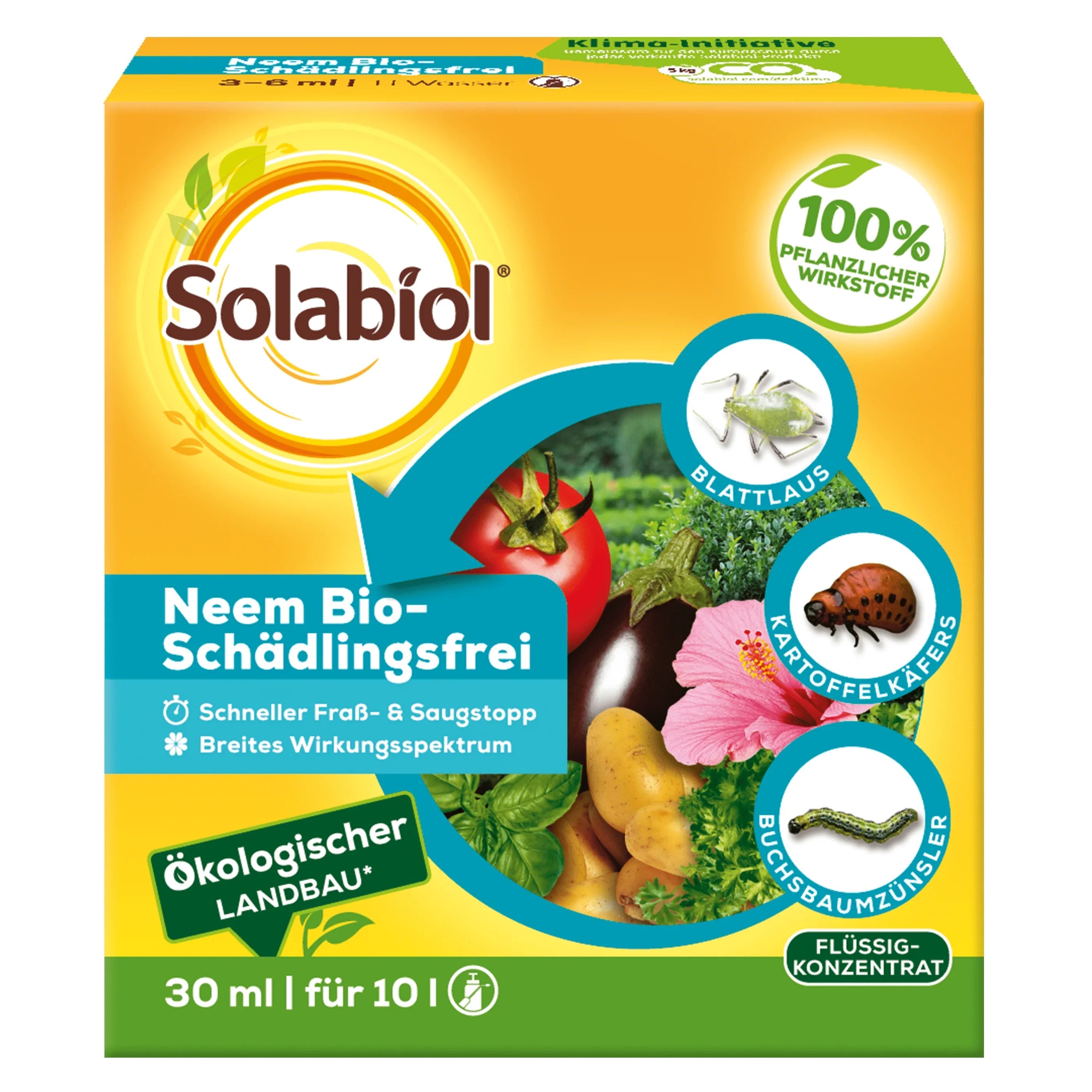 Solabiol Neem Bio-Schädlingsfrei Langzeitwirkung durch komplette Aufnahme ins Blatt 30 ml - Japankoi.net