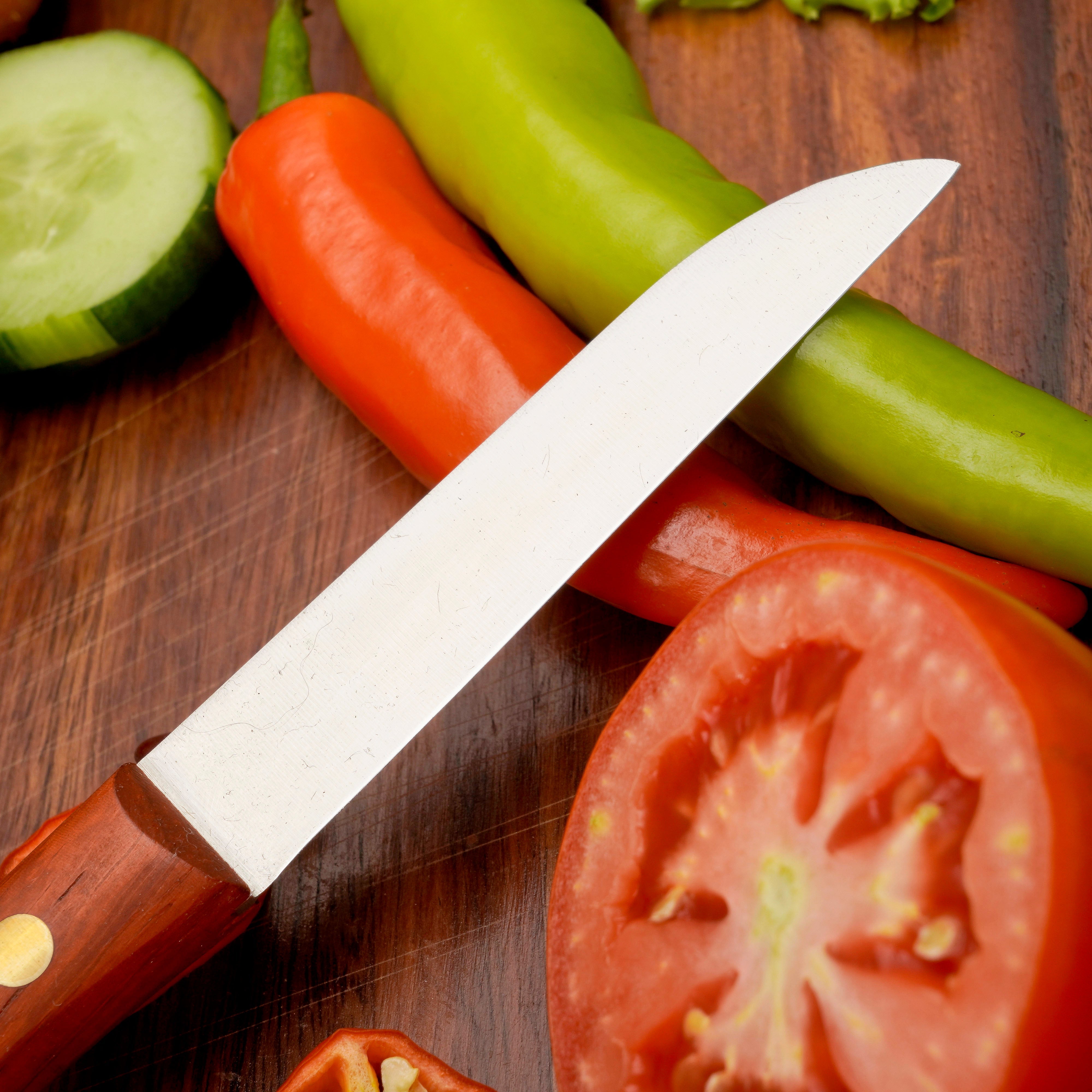 Gemüsemesser Zöppken Style Aus Solingen Mit Dünnschliff Technologie Edler Holzgriff Und Lasergravur Rostfrei Ergonomisch