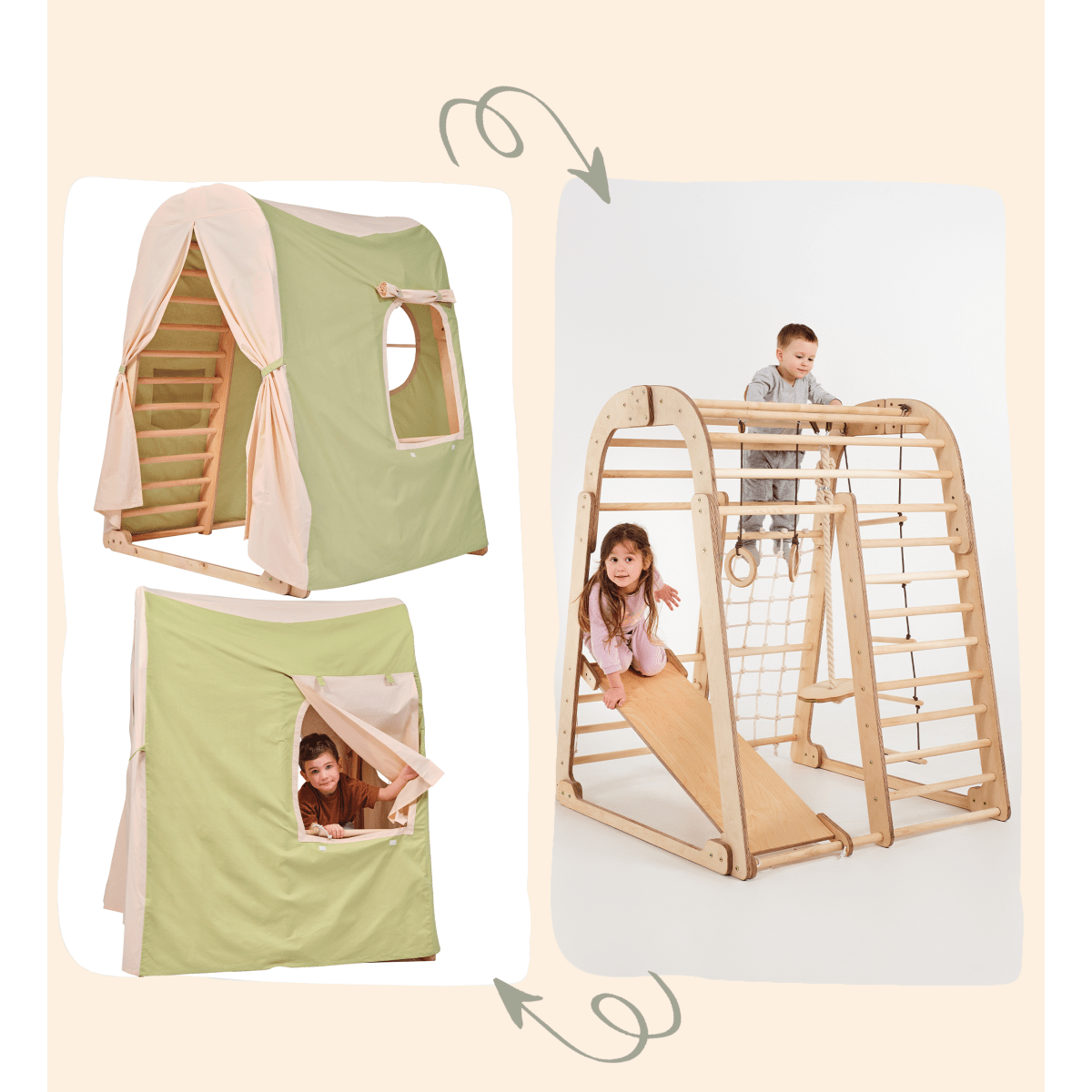 Spielzelt-Abdeckung für Indoor-Holzspielplatz