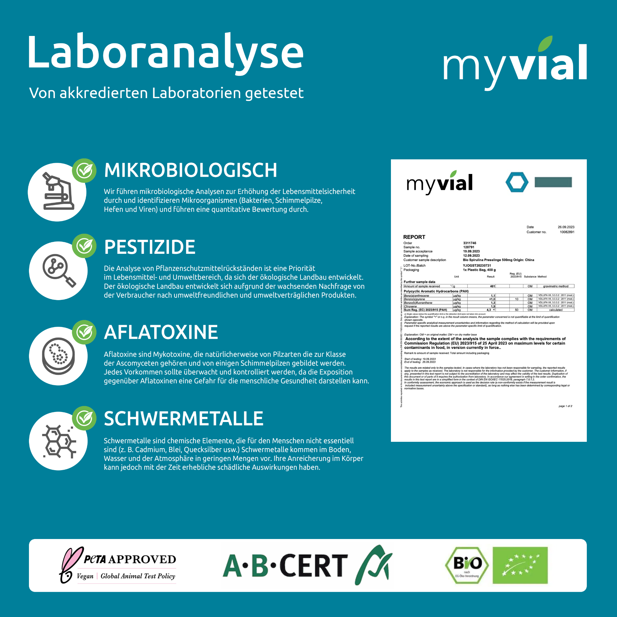 Bio Spirulina Tabletten Presslinge