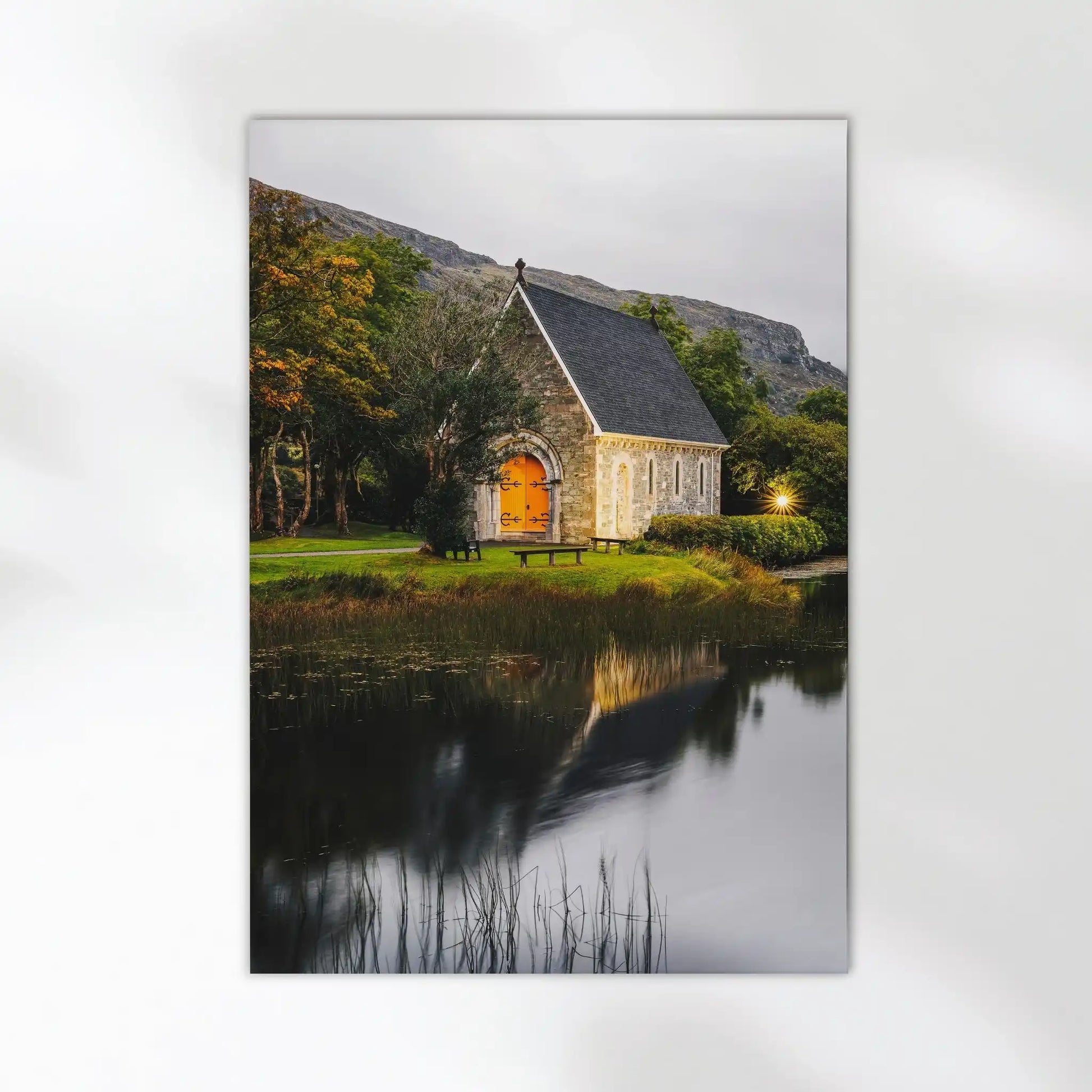 Gougane Barra Church Cork Wall Art Print – Irish Photography by Chamonix Prints
