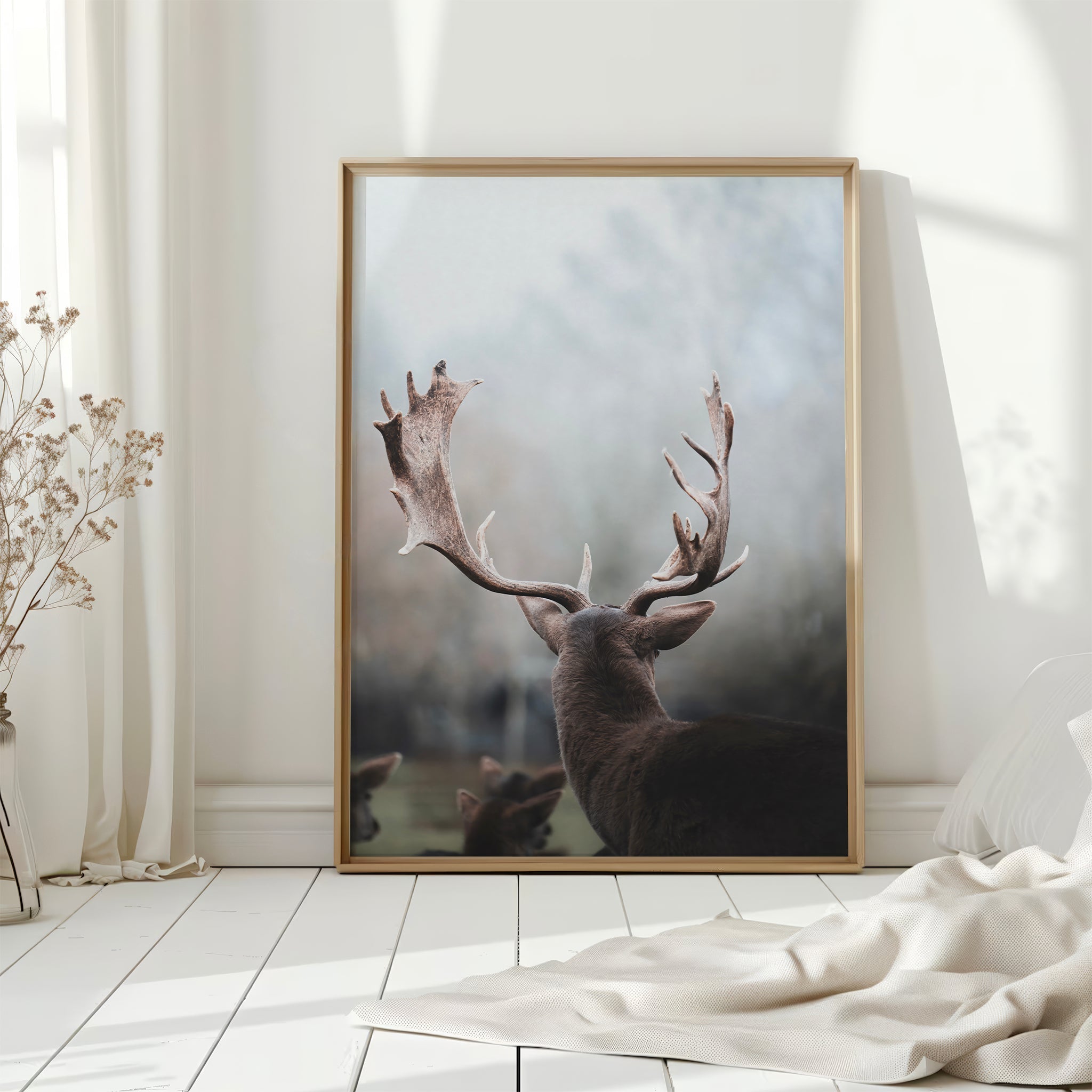 Bavarian Deer Print – Stag Wall Art from the Alps