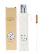 8 Wiederverwendbare Edelstahl Strohhalme mit Reinigungsbürste - Extrabreit 8 mm für Smoothies und Cocktails