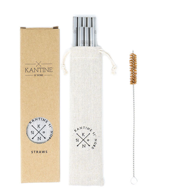 8 Wiederverwendbare Edelstahl Strohhalme mit Reinigungsbürste - Extrabreit 8 mm für Smoothies und Cocktails