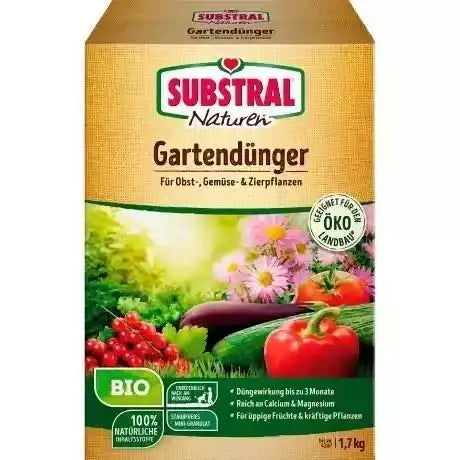 SUBSTRAL® Naturen® Gartendünger Bio Obst und Gemüse Zierpflanzen 1,7 Kg