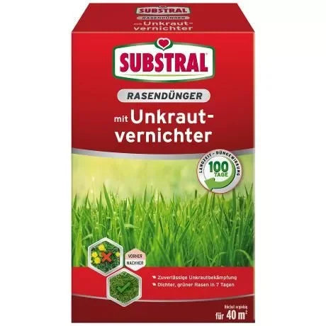 SUBSTRAL® Rasendünger mit Unkrautvernichter 40m² - Japankoi.net