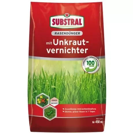 SUBSTRAL® Rasendünger mit Unkrautvernichter 450 m² - Japankoi.net