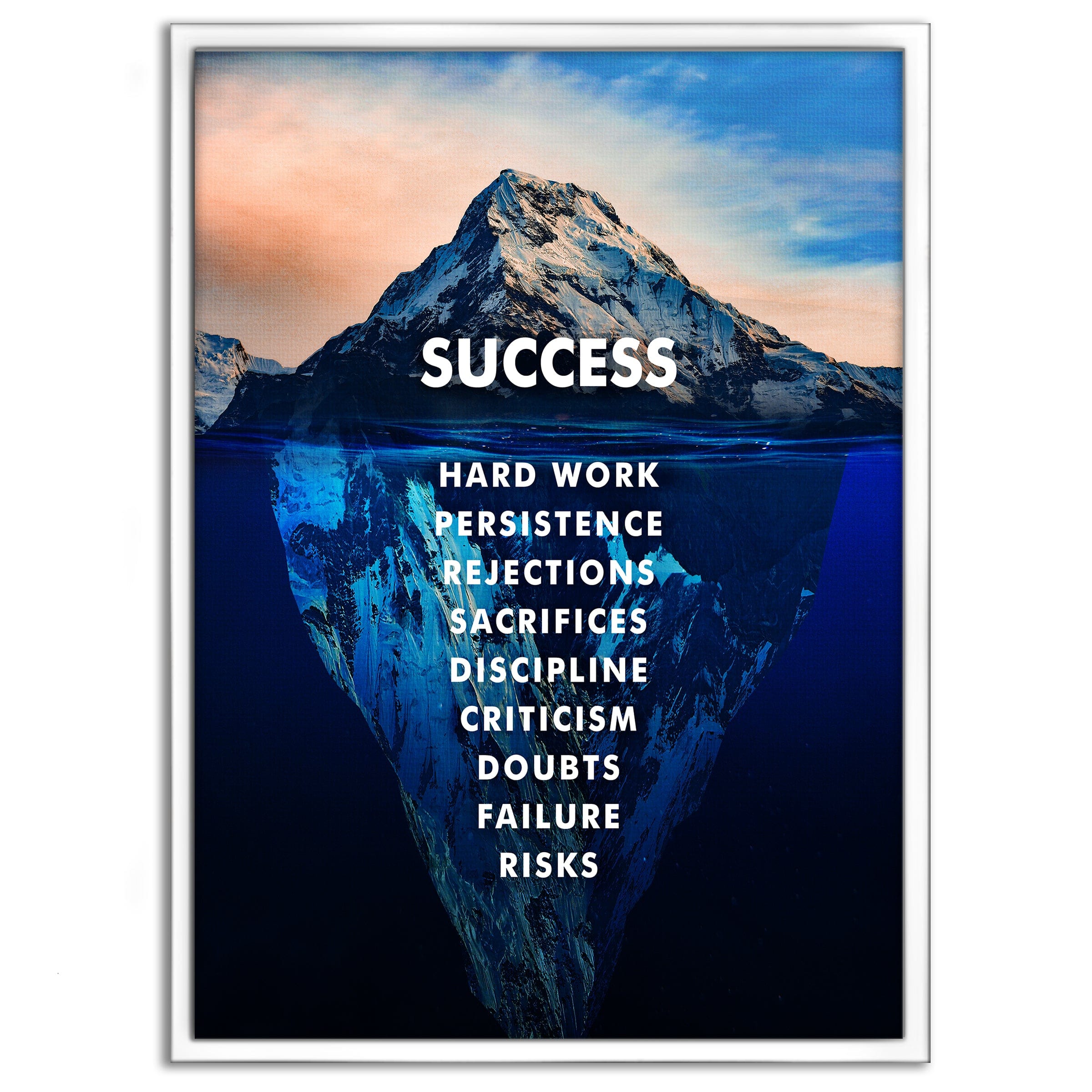 Success Iceberg - Leinwandbild Motivation