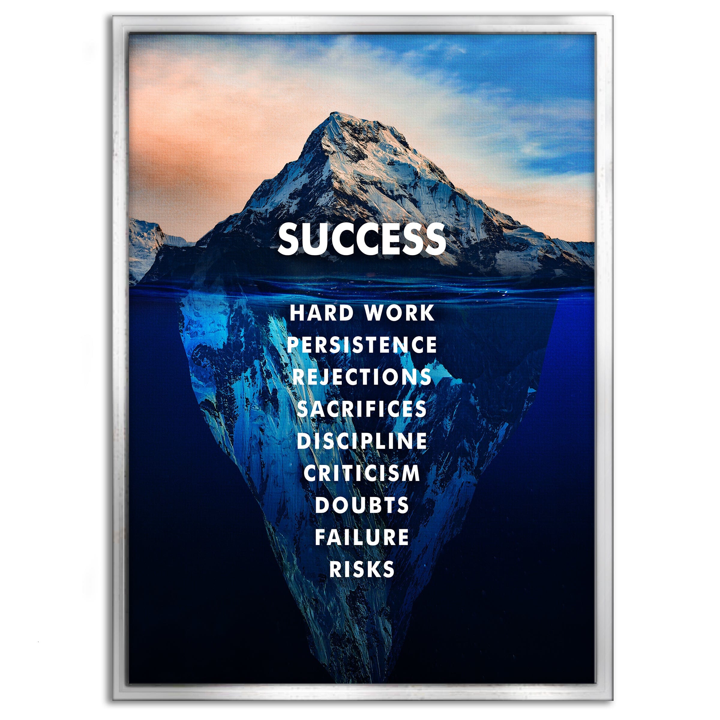 Success Iceberg - Leinwandbild Motivation