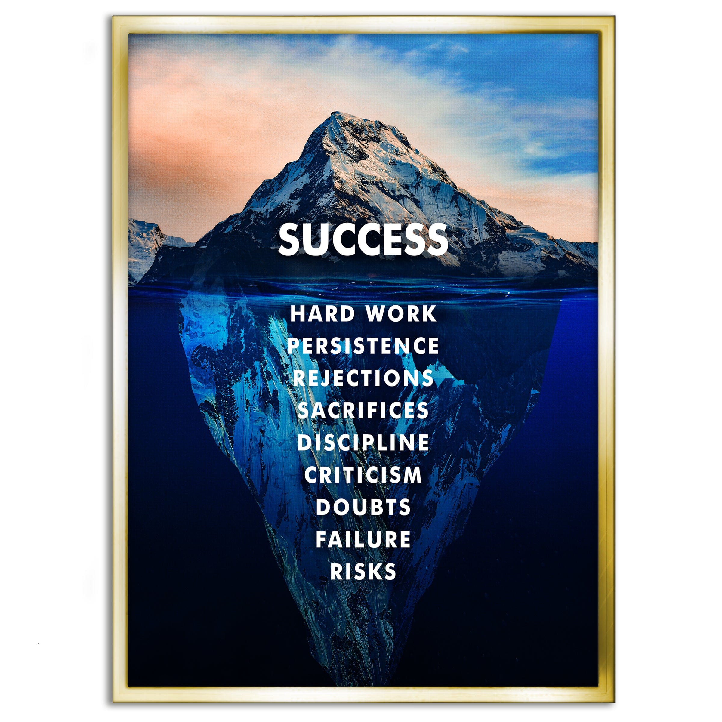 Success Iceberg - Leinwandbild Motivation