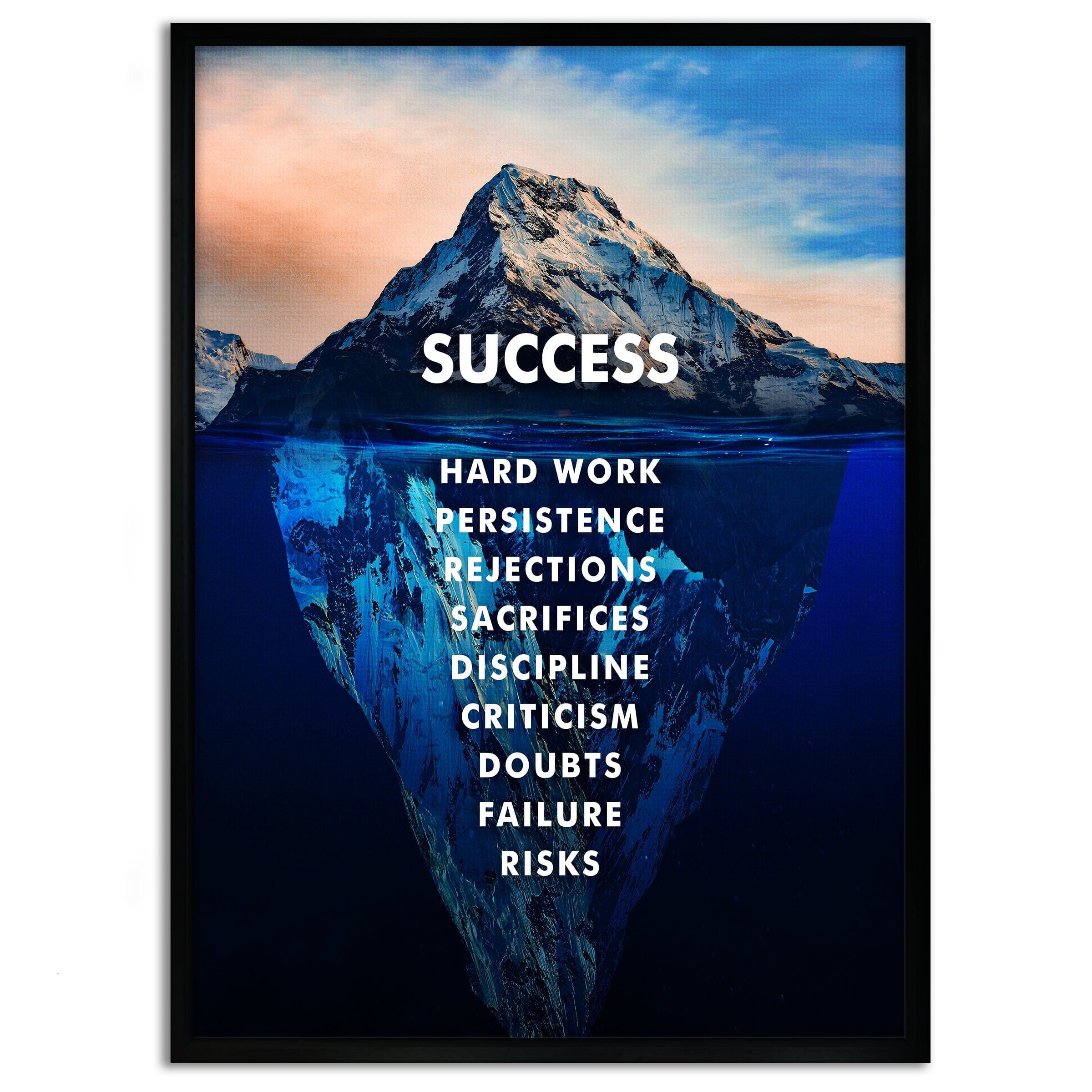 Success Iceberg - Leinwandbild Motivation