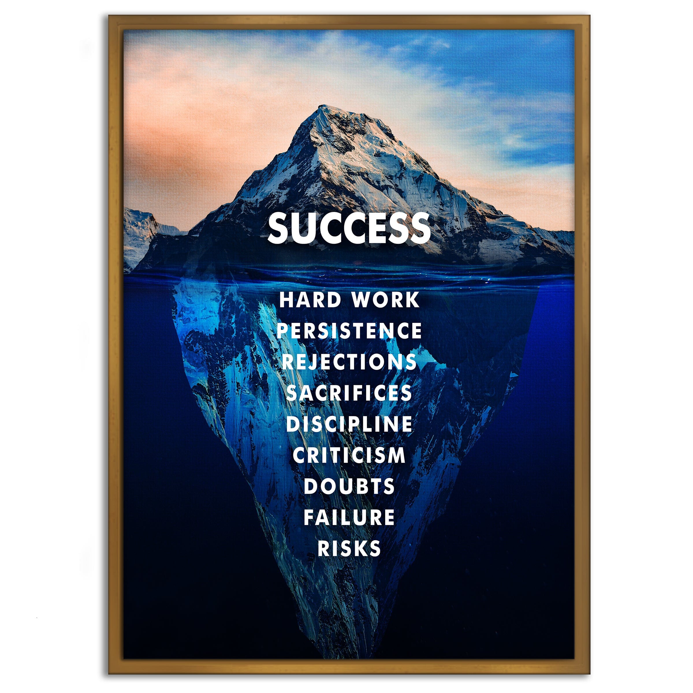 Success Iceberg - Leinwandbild Motivation