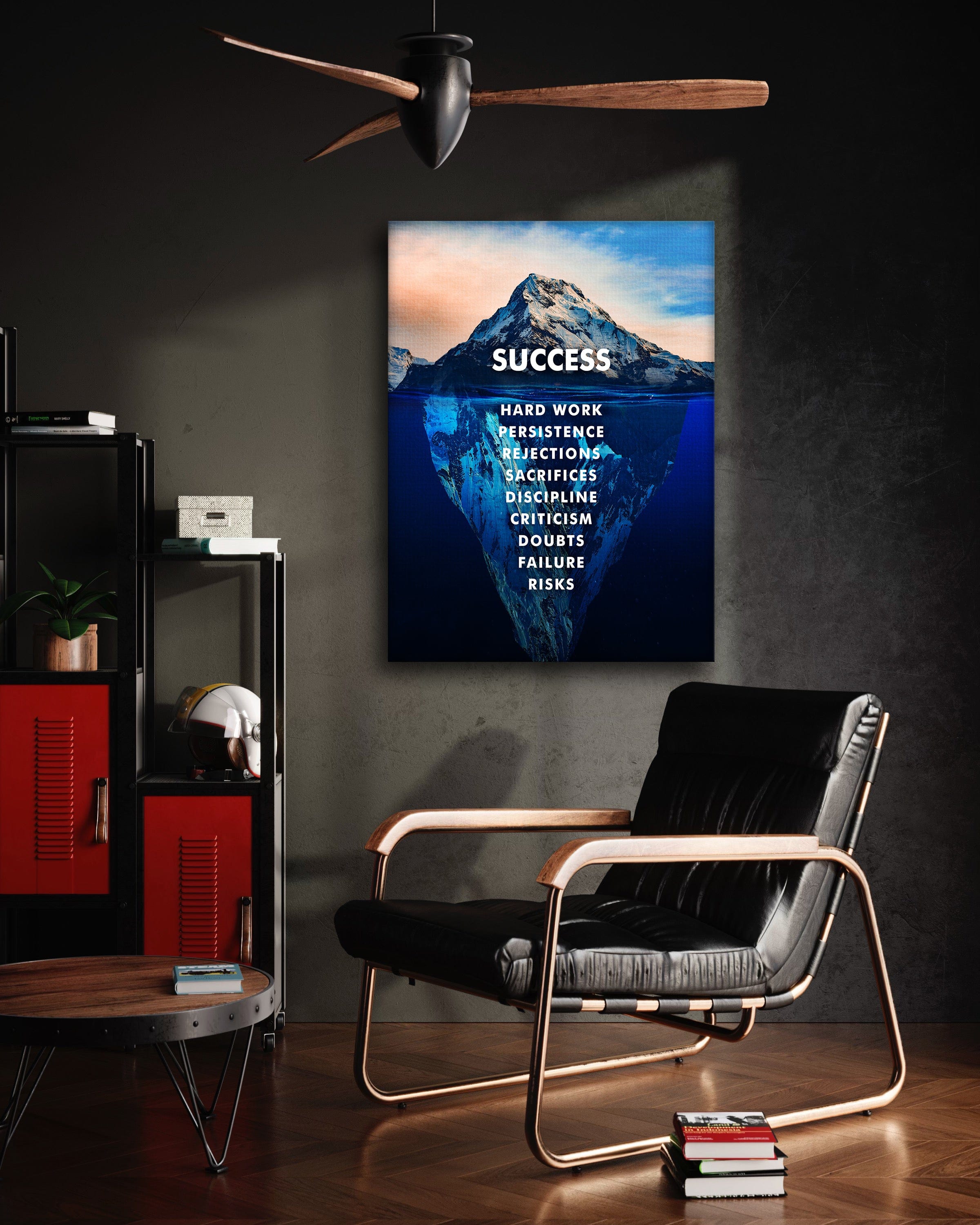 Success Iceberg - Leinwandbild Motivation