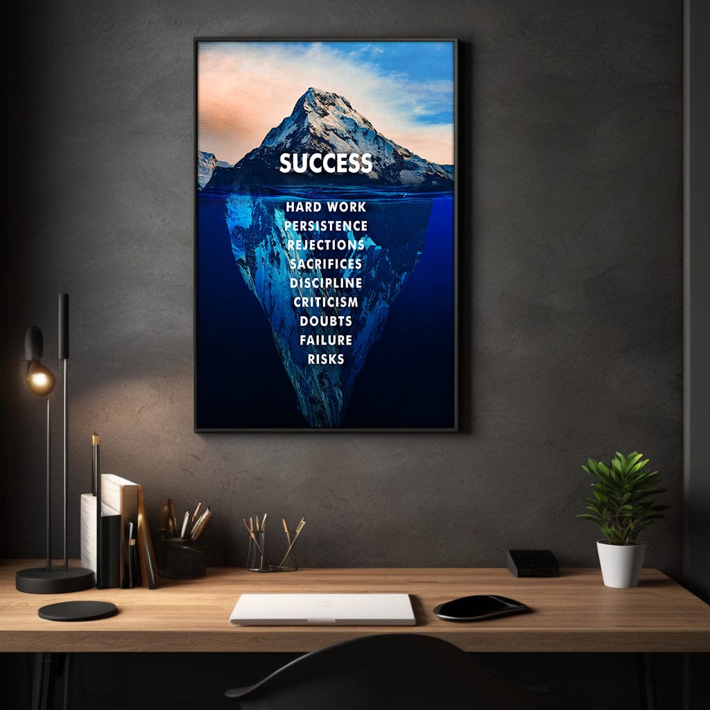 Success Iceberg - Leinwandbild Motivation