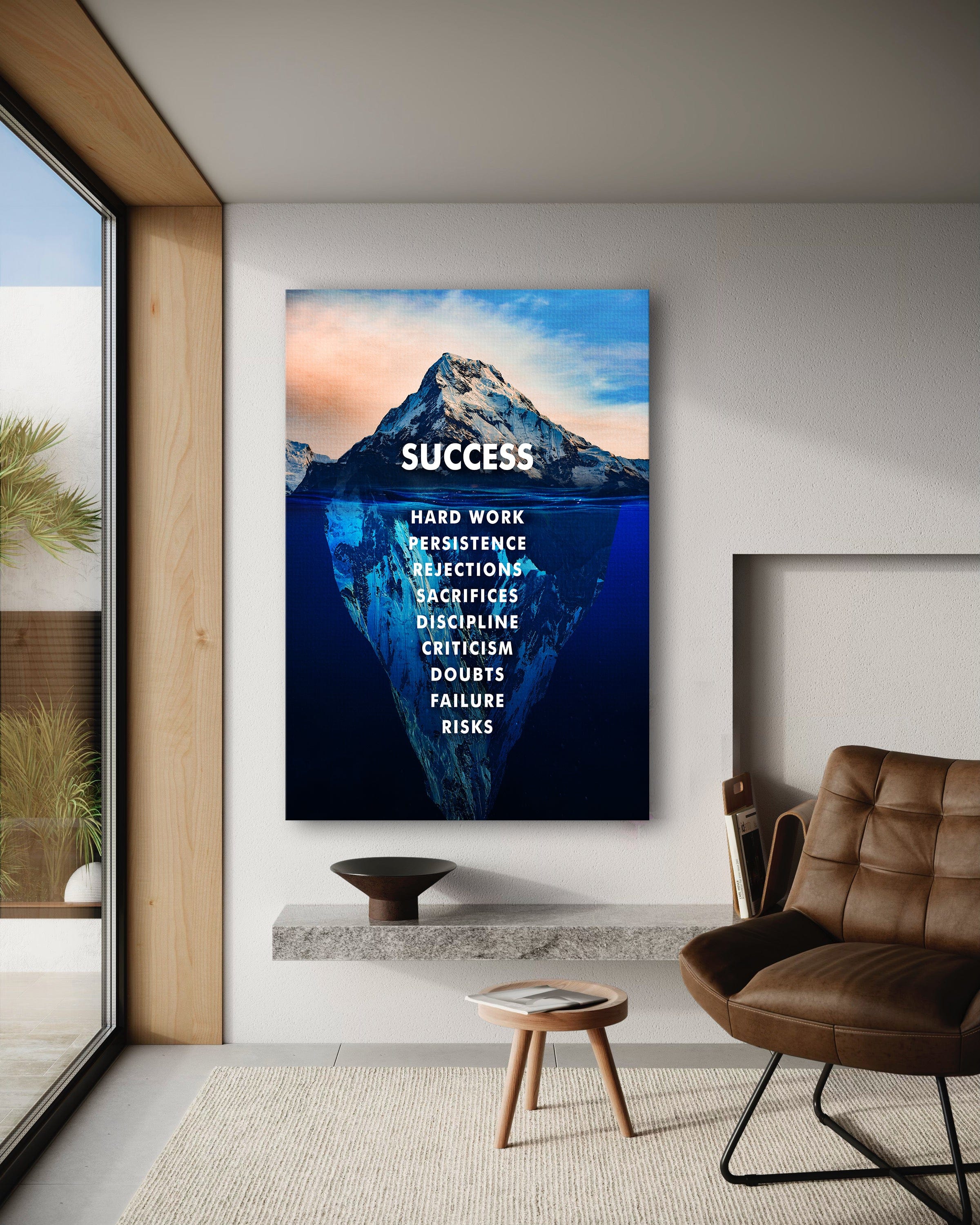 Success Iceberg - Leinwandbild Motivation