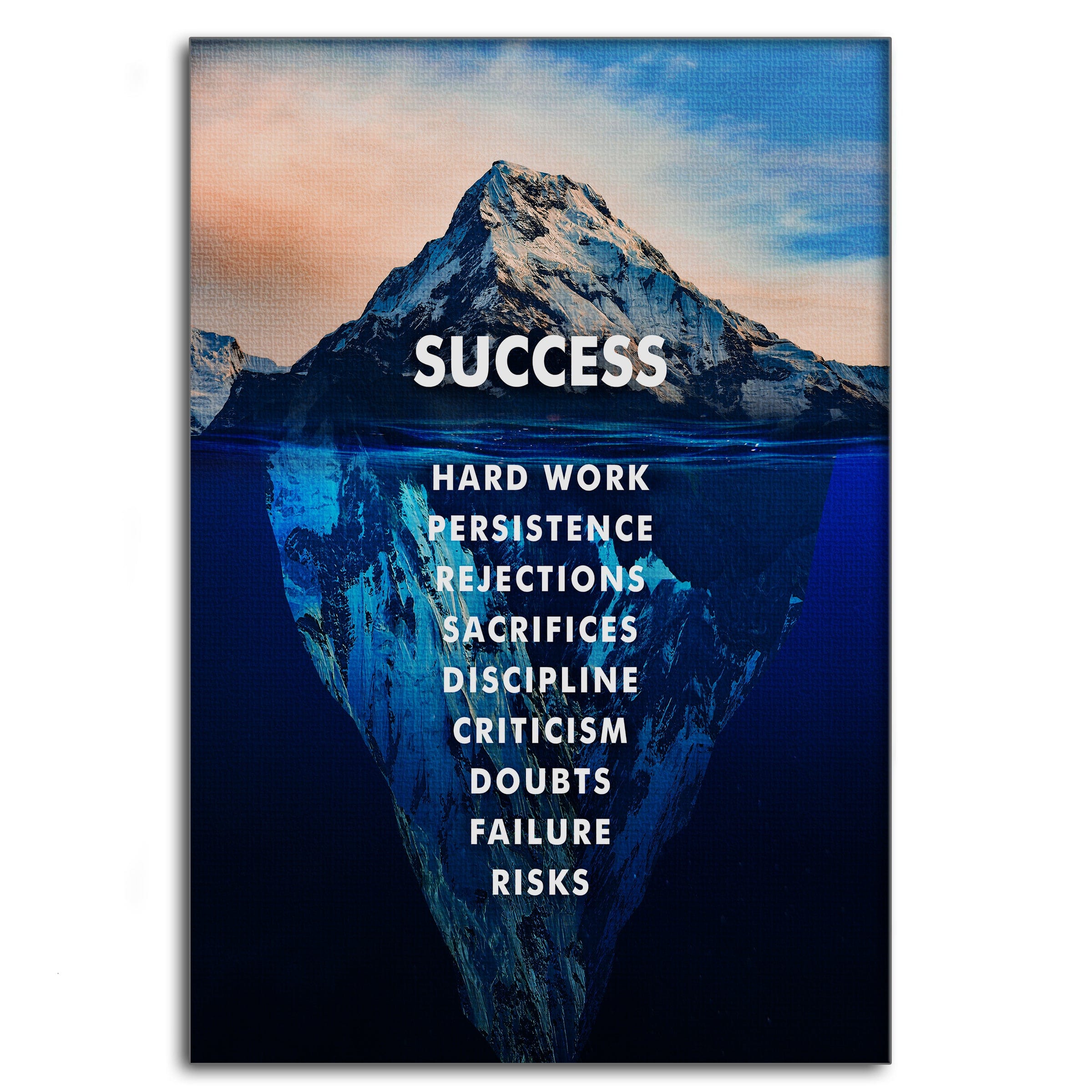 Success Iceberg - Leinwandbild Motivation