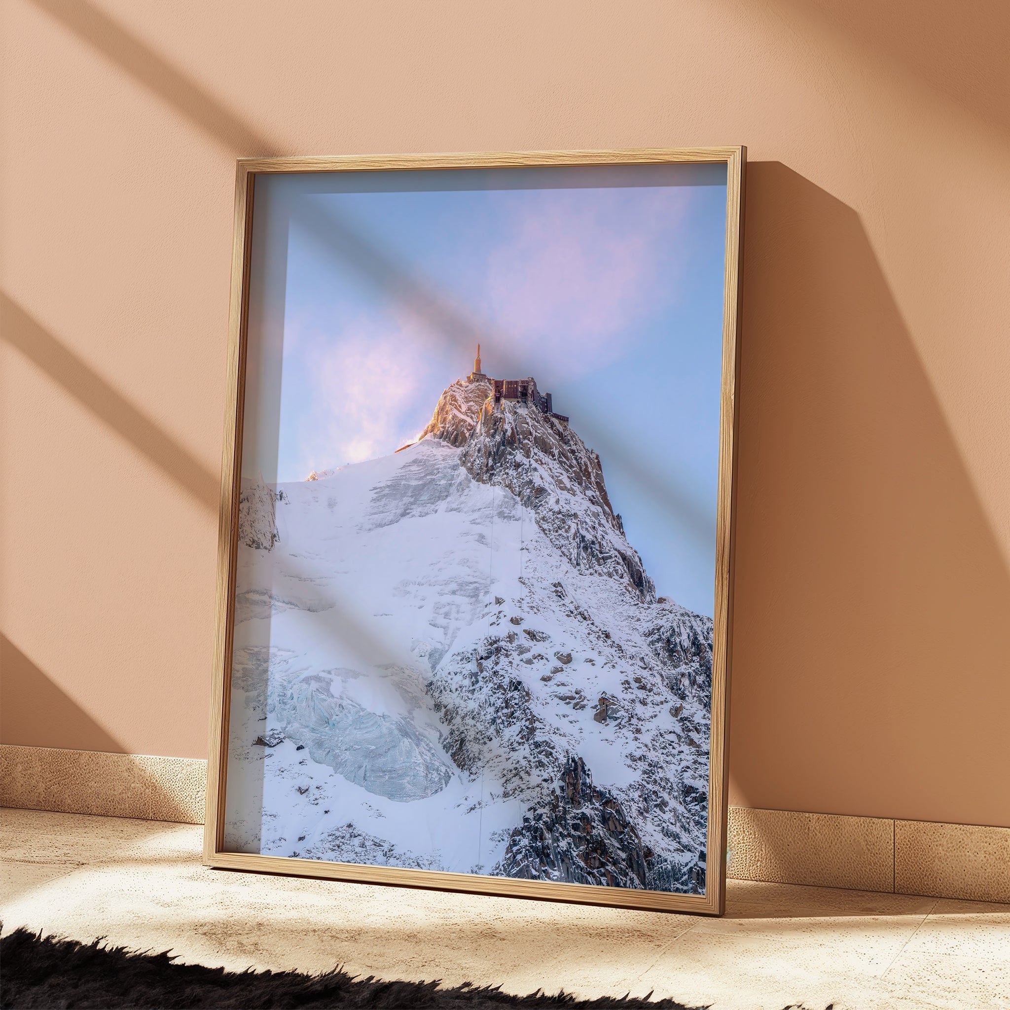 Aiguille du Midi Wall Art – Winter Alpine Mountain Print