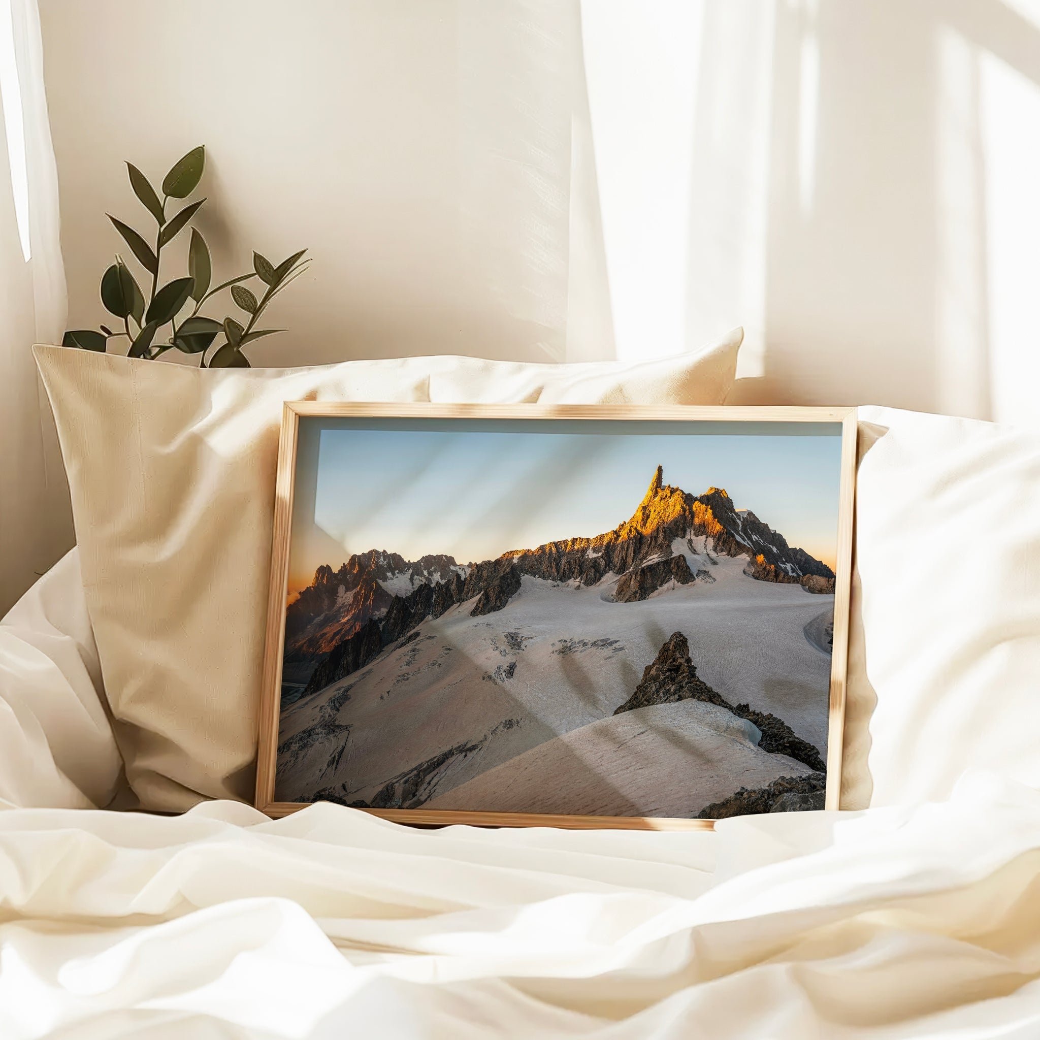 Dent du Géant Golden Hour Wall Art - Fine Art Mountain Photography Print