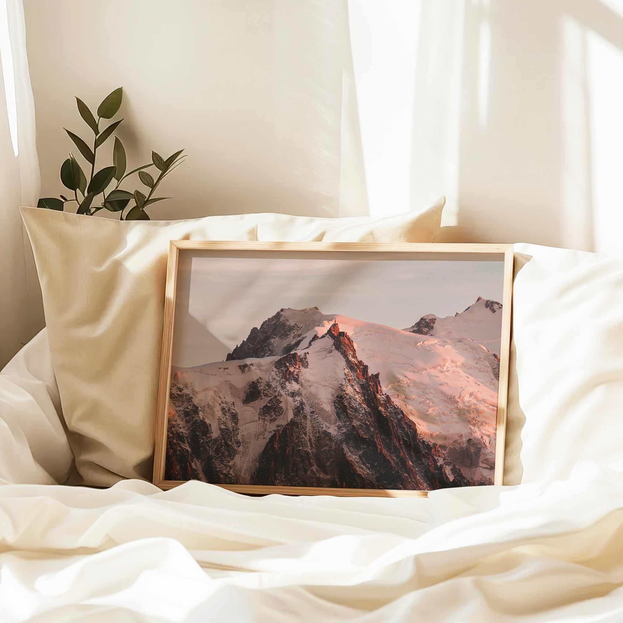 Aiguille du Midi Sunset Mountain Wall Art - Chamonix Prints