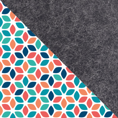 Hülle für Kindle Paperwhite 10 | aus Filz und Bio-Baumwolle | anthrazit - colorful | Modell "LET"