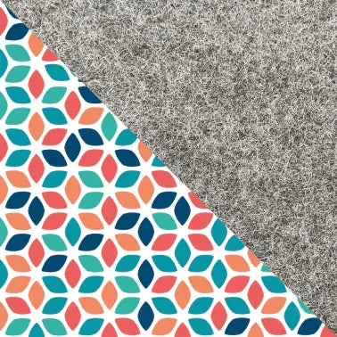 Handytasche für OnePlus 10 Pro | aus Filz und Bio-Baumwolle | hellgrau - colorful | Modell "LET"