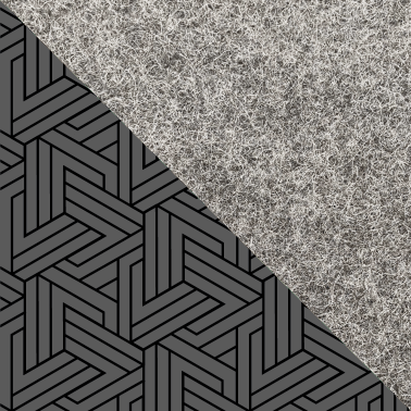 Umhängetasche für Fairphone 6 | aus Filz und Bio-Baumwolle | hellgrau - tracks | Modell KEDJA