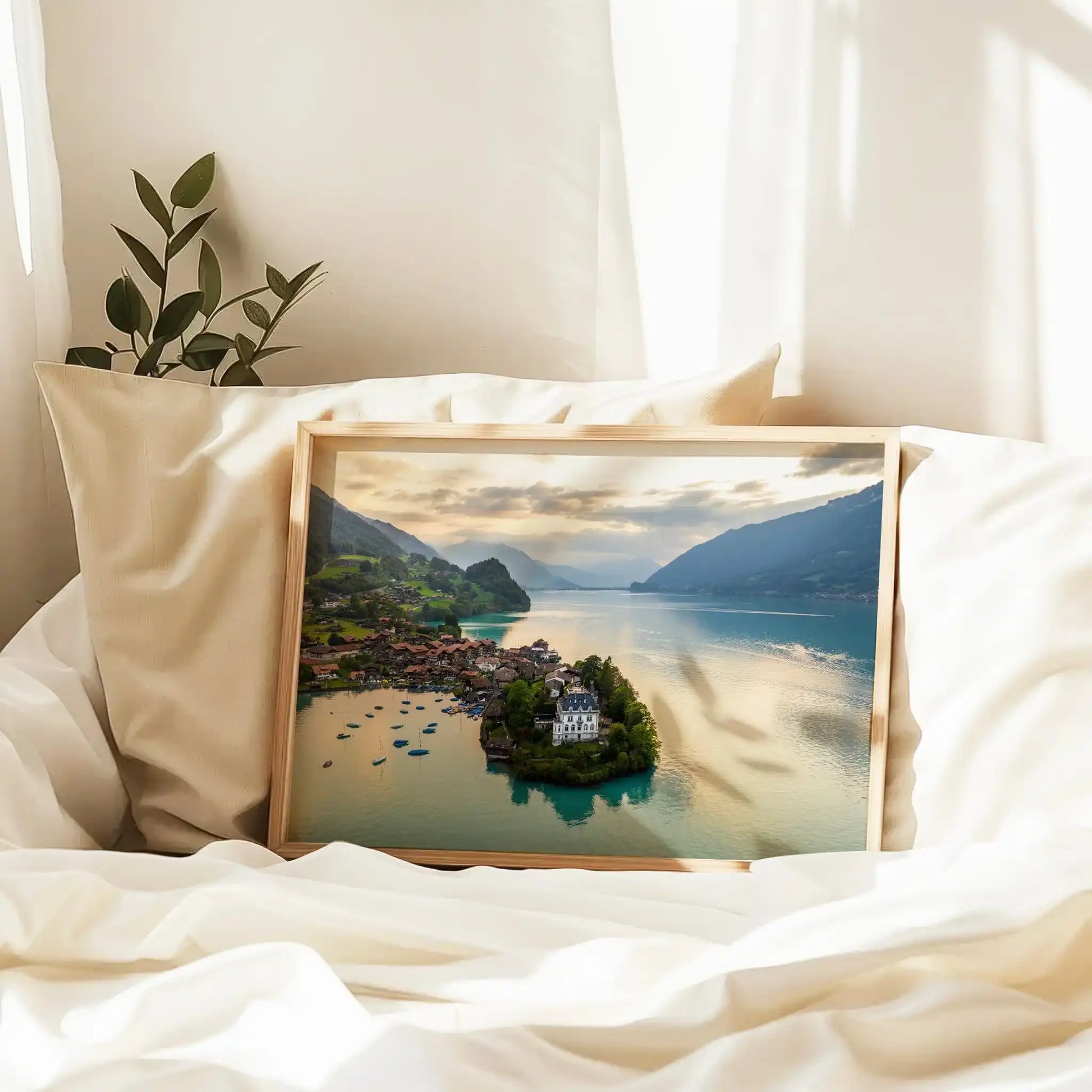 Iseltwald on Lake Brienz ,Swiss Alps, Switzerland by Chamonix Prints