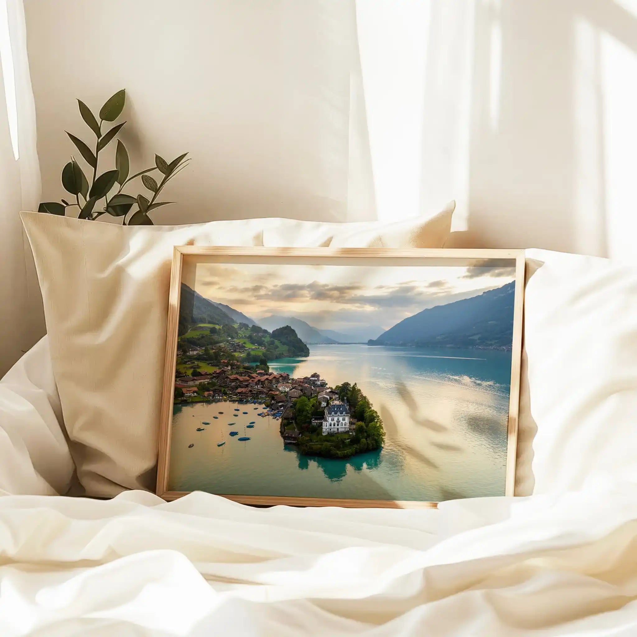 Iseltwald on Lake Brienz ,Swiss Alps, Switzerland by Chamonix Prints