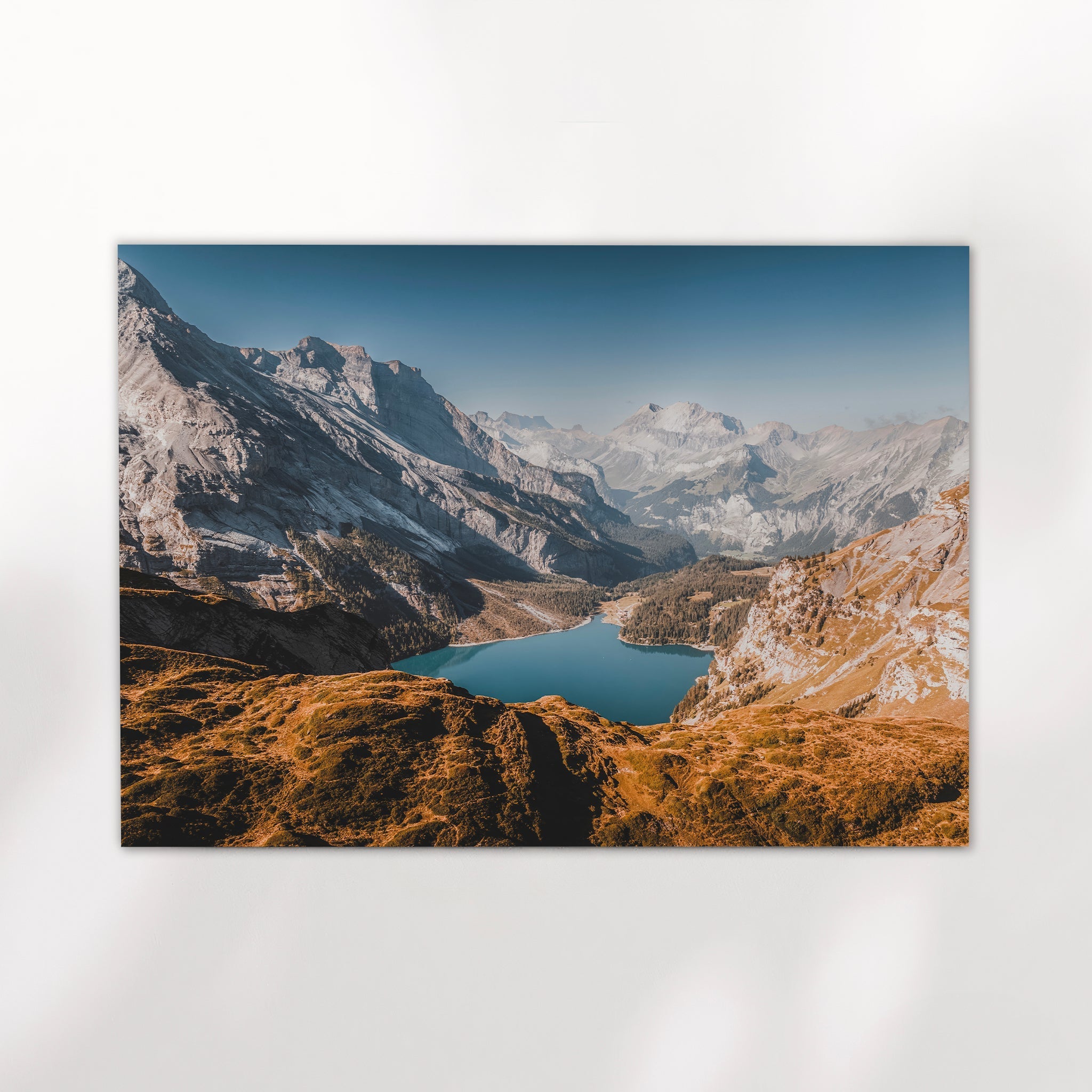 Oeschinensee Lake Wall Art Print – Swiss Alps Landscape Photography