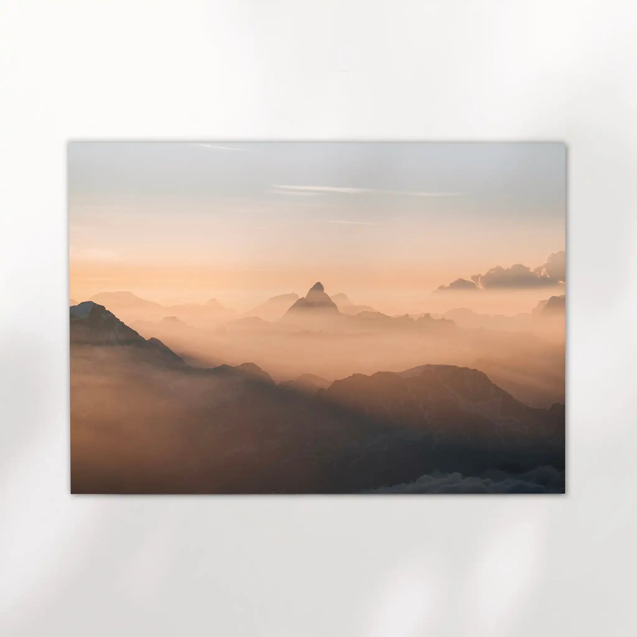 Golden Sunrise Over The Matterhorn | Mont Blanc Summit Photography Print by Chamonix Prints