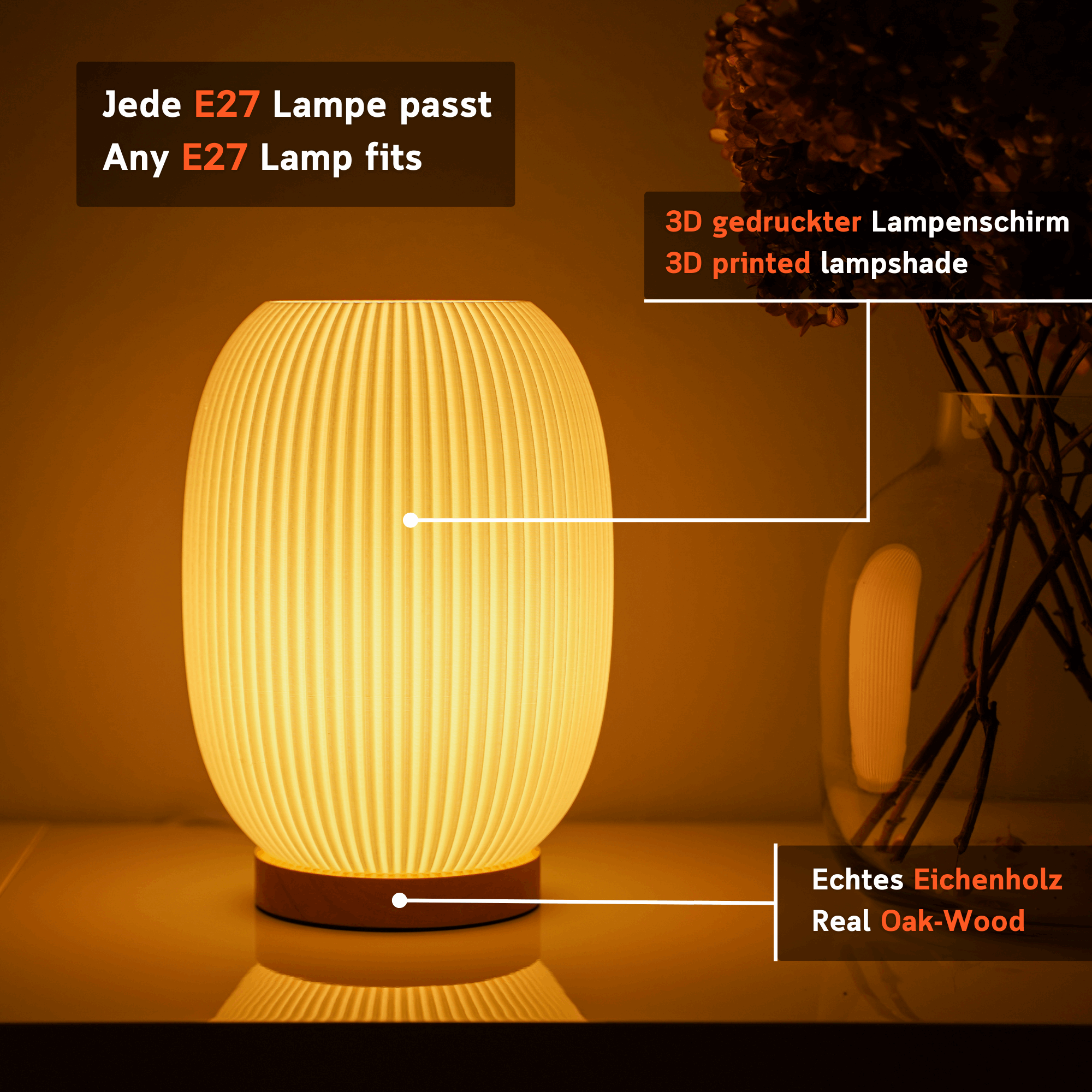 Boa Lampe Bauchige Form Warmes Licht Für Gemütliches Zuhause Und Elegantes Interieur Made In Leipzig