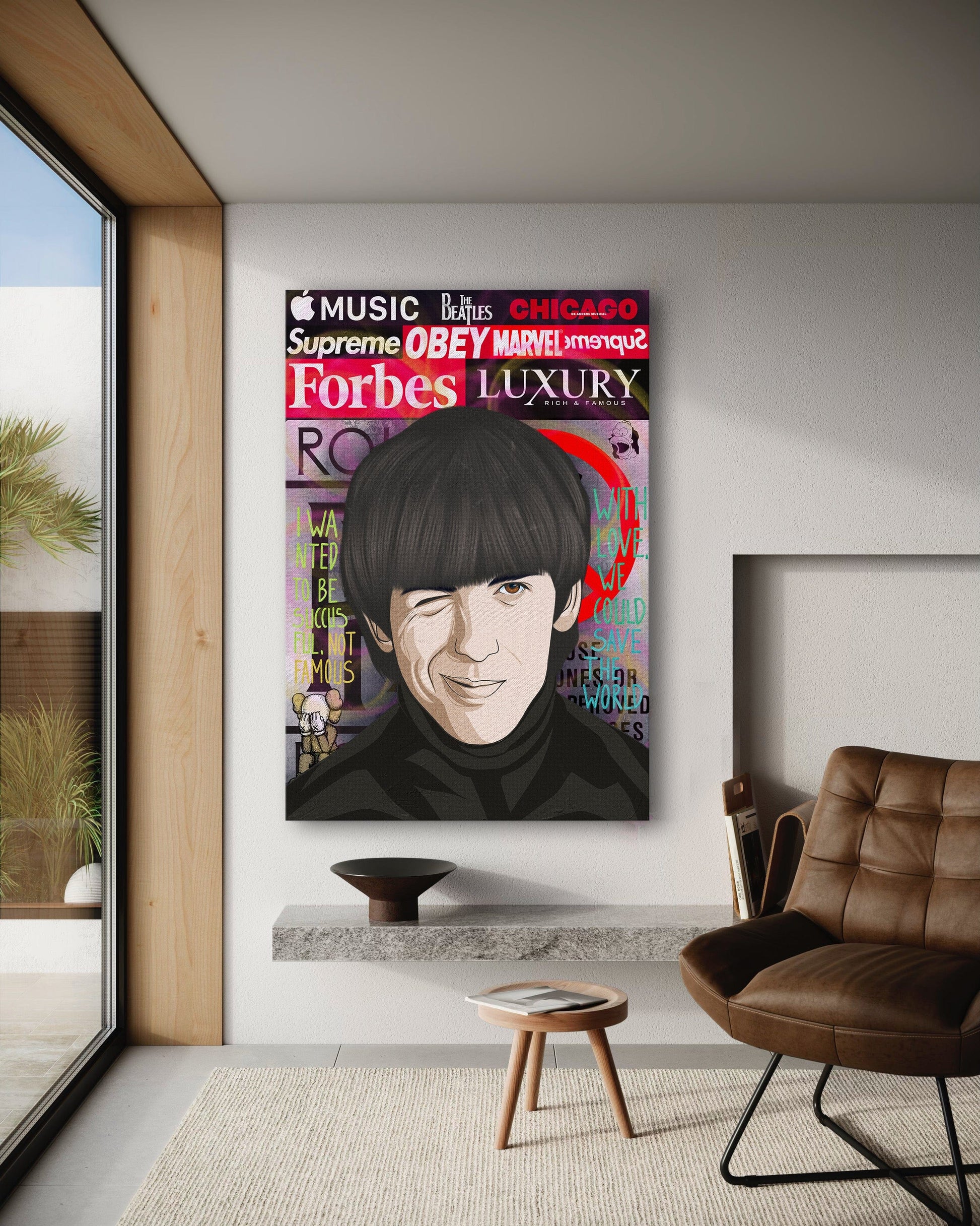 The Beatles 3 - Leinwandbild Pop Art by SimpleCanvas