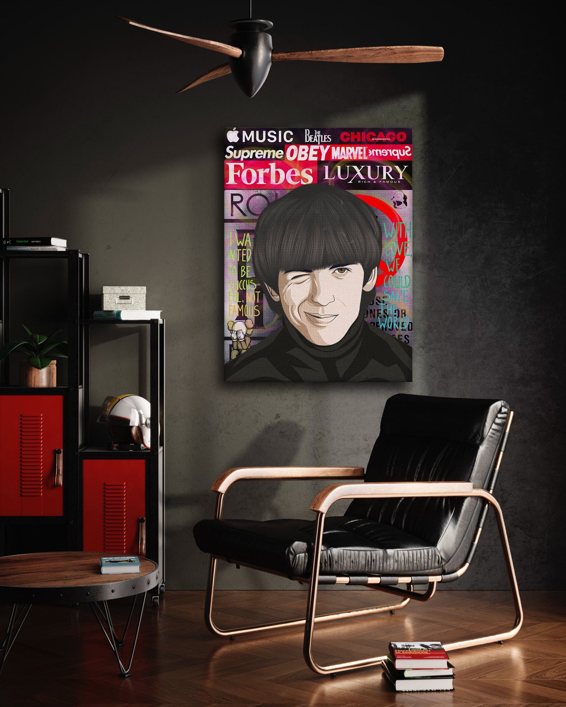 The Beatles 3 - Leinwandbild Pop Art by SimpleCanvas